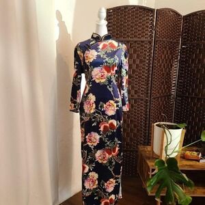 Women's Floral Maxi Kimono Dress Boho Fairycore Dress Size XL